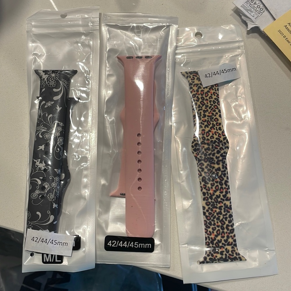 Apple Watch bands. Brand new and never been taken out of the package. Sz md